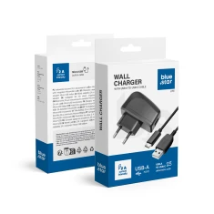 Зарядний пристрій Blue Star Lite USB A 2A 10W + кабель USB A - USB C Black (5901737865342)