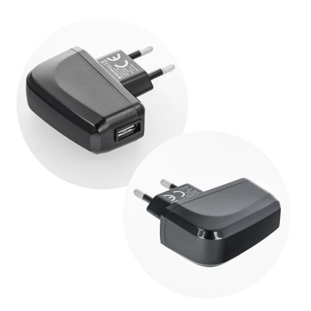 Зарядний пристрій Blue Star Lite USB A 2A 10W + кабель USB A - USB C Black (5901737865342)