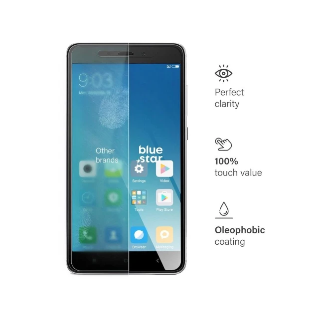 Защитное стекло Blue Star для Xiaomi Redmi Note 4 Clear (5901737881106)