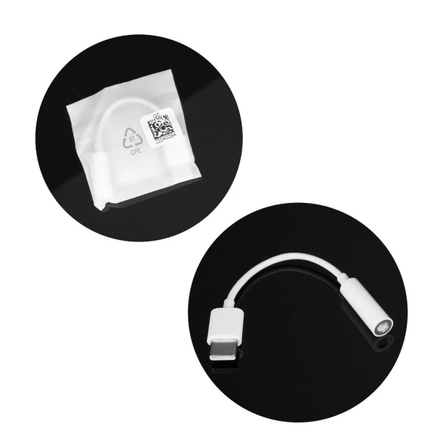 Адаптер Huawei AUX Type-C (Male) до Jack 3.5 mm (Female) CM20 White (5901737936837)