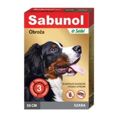 Нашийник для собак Laboratorium DermaPharm Sabunol від бліх і кліщів 50 см Grey (5901742001292)