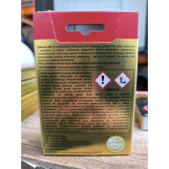 Нашийник для собак Laboratorium DermaPharm Sabunol від бліх і кліщів 50 см Grey (5901742001292)