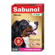 Ошейник для собак Laboratorium DermaPharm от блох и клещей Sabunol 50 см Pink (5901742001322)