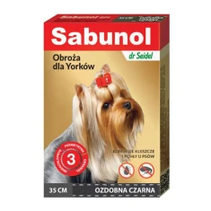 Нашийник для собак Laboratorium DermaPharm Sabunol від бліх і кліщів 35 см Black (5901742001339)