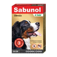 Ошейник для собак Laboratorium DermaPharm Sabunol от блох и клещей 50 см Black (5901742001346)
