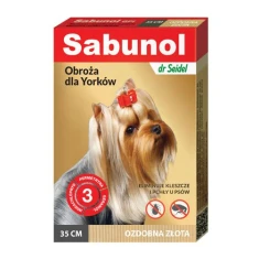 Нашийник для собак Laboratorium DermaPharm від бліх і кліщів Sabunol 35 см Gold (5901742001353)