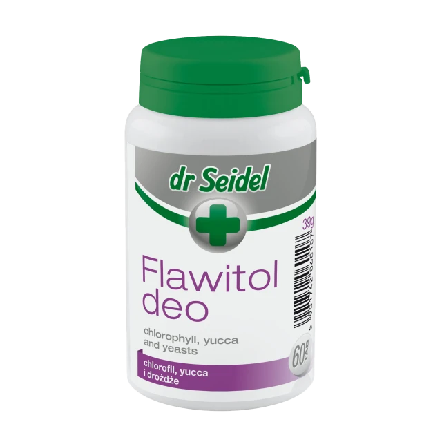 Кормова добавка для собак Dermapharm Flawitol DEO з хлорофілом 60 таблеток (5901742060107)