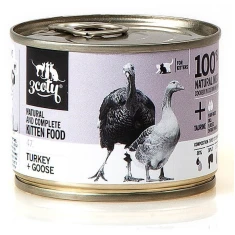 Вологий корм для кошенят 3Coty з індичкою та гусакою 180 г (5901785317039)