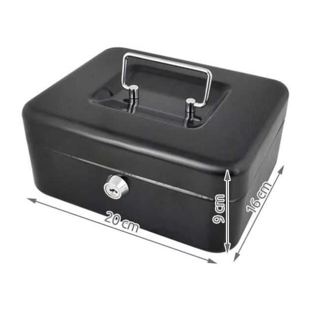 Каса для грошей металева Malatec Black (5901785366839)