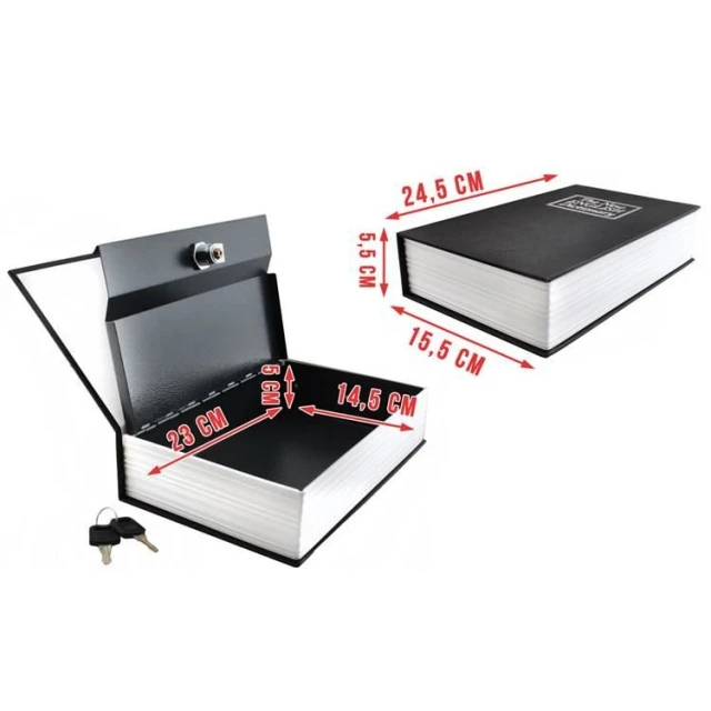 Сейф-книга с замком Malatec Black (5901785369137)