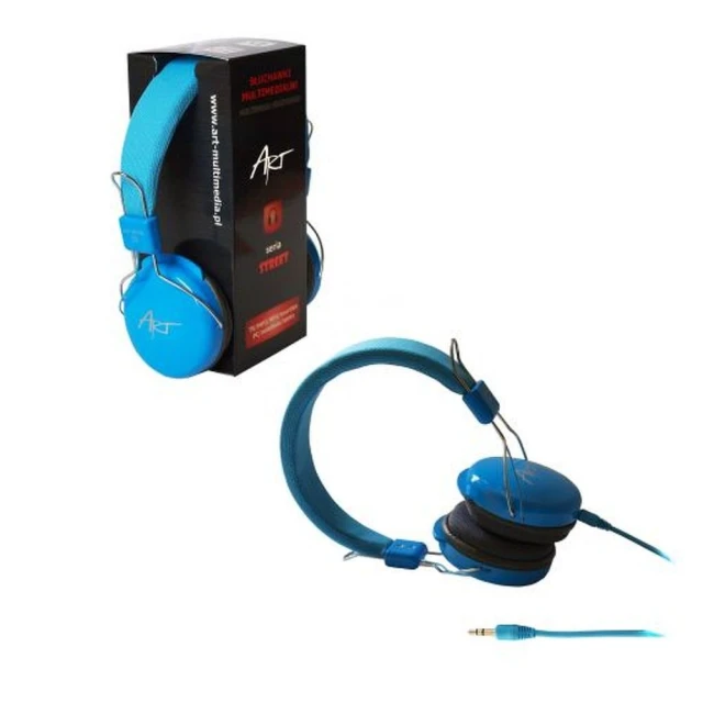 Навушники провідні Art AP-60B Jack 3.5 mm Blue (5901812016782)