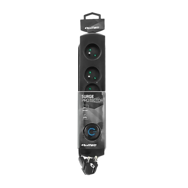 Подовжувач Qoltec 50104 1,5 м Black (5901878501048)