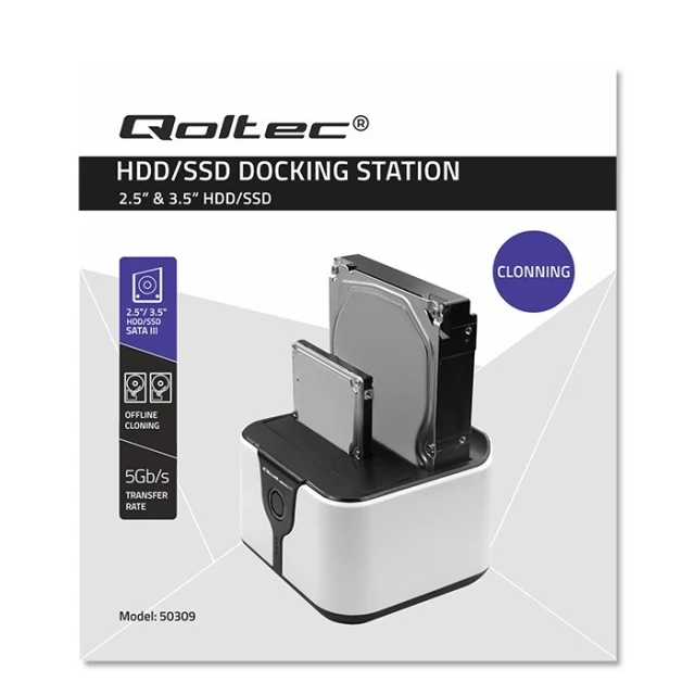 Док-станція Qoltec для HDD/SSD 2.5