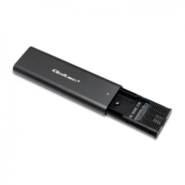 Зовнішній кишеню Qoltec для M.2 SATA SSD NGFF USB Type-C (5901878503110)