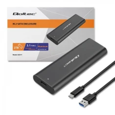 Зовнішній кишеню Qoltec для M.2 NVMe SSD USB Type-C (5901878503127)