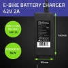 Зарядний пристрій для акумулятора електровелосипеда Qoltec 36V 42V 2A 5.5x2.5 (5901878507613)