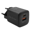 Мережевий зарядний пристрій Qoltec 35 Вт GaN Ultra USB-C PD + USB-A QC 3.0 Black (5901878507644)