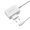 Мережевий зарядний пристрій Qoltec 65 Вт 5-20.3 В 2-3.25 А USB Type-C PD White (5901878510392)