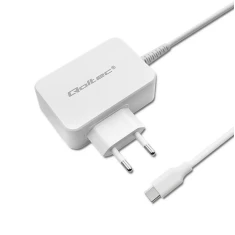 Мережевий зарядний пристрій Qoltec 65 Вт 5-20.3 В 2-3.25 А USB Type-C PD White (5901878510392)