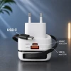 Мережевий зарядний пристрій Qoltec 51784 GaN 65 Вт USB-C PD PPS 5-20 В 3-3.25 А Black (5901878517841)