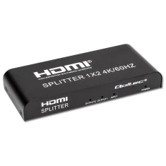 Сплітер Qoltec HDMI 1x2 4K 60Hz 6 Gb/s (5901878517971)