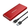Зовнішній кишеню Qoltec для M.2 SSD SATA NGFF USB 3.0 5 Гб/с 2TB Red (5901878518312)