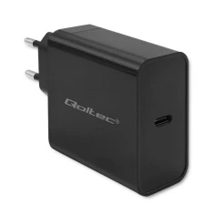Мережевий зарядний пристрій Qoltec 52379 Super Quick PD USB-C 65 Вт 5-20 В 3-3.25 А Black (5901878523798)