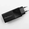 Мережевий зарядний пристрій Qoltec GaN Power Pro 100 Вт 1xUSB-C 1xUSB-A PD Black (5901878523828)