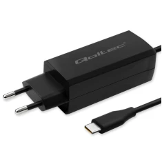 Мережевий зарядний пристрій Qoltec 52419 GaN 65 Вт USB-C 3.1 PD 5-20 В 3-3.25 А Black (5901878524191)