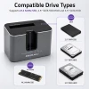 Док-станція Qoltec для HDD/SSD SATA M.2 NVMe USB-C 10 Гб/с з функцією клонування (5901878526317)