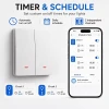 Вимикач світла Qoltec 2-канальний Wi-Fi Timer Tuya White (5901878527062)