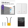Вимикач світла Qoltec 2-канальний Wi-Fi Timer Tuya White (5901878527062)