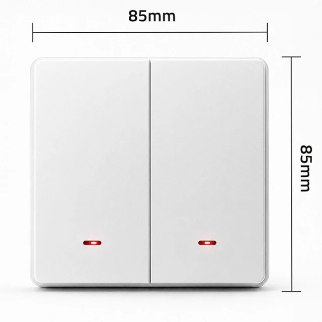 Вимикач світла Qoltec 2-канальний Wi-Fi Timer Tuya White (5901878527062)