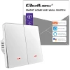 Вимикач світла Qoltec 2-канальний Wi-Fi Timer Tuya White (5901878527062)