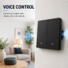 Вимикач світла Qoltec 2-канальний Wi-Fi Timer Tuya Black (5901878527086)
