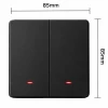 Вимикач світла Qoltec 2-канальний Wi-Fi Timer Tuya Black (5901878527086)