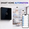 Вимикач світла сенсорний Qoltec 1-канальний Wi-Fi Timer Tuya Black (5901878527116)