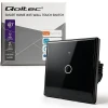 Вимикач світла сенсорний Qoltec 1-канальний Wi-Fi Timer Tuya Black (5901878527116)
