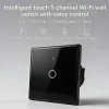 Вимикач світла сенсорний Qoltec 1-канальний Wi-Fi Timer Tuya Black (5901878527116)