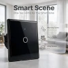 Вимикач світла сенсорний Qoltec 1-канальний Wi-Fi Timer Tuya Black (5901878527116)