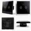 Вимикач світла сенсорний Qoltec 2-канальний Wi-Fi Timer Tuya Black (5901878527123)