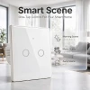 Вимикач світла сенсорний Qoltec 2-канальний Wi-Fi Timer Tuya White (5901878527161)