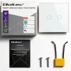 Вимикач світла сенсорний Qoltec 2-канальний Wi-Fi Timer Tuya White (5901878527161)