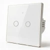 Вимикач світла сенсорний Qoltec 2-канальний Wi-Fi Timer Tuya White (5901878527161)