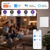 Розумний вимикач світла Qoltec 1-канальний Wi-Fi з таймером Tuya White (5901878527192)