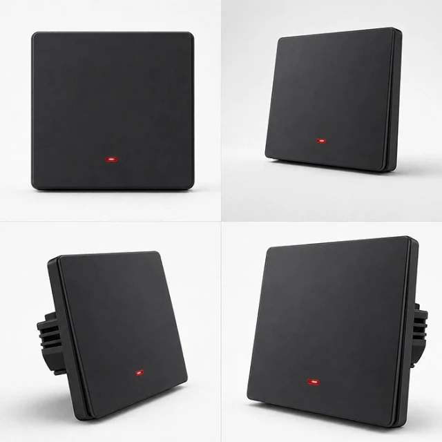 Вимикач світла Qoltec 1-канальний Wi-Fi Timer Tuya Black (5901878527222)