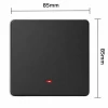 Вимикач світла Qoltec 1-канальний Wi-Fi Timer Tuya Black (5901878527222)