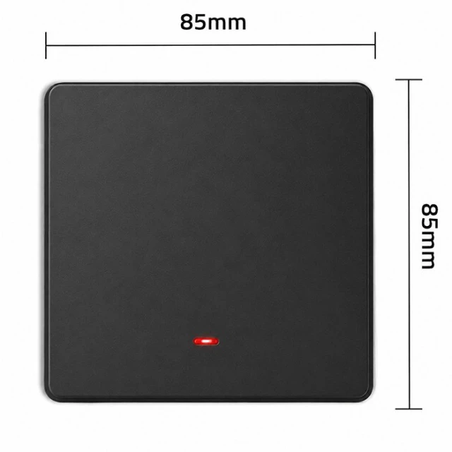 Вимикач світла Qoltec 1-канальний Wi-Fi Timer Tuya Black (5901878527222)