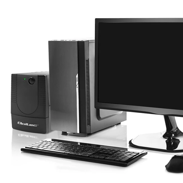 Джерело безперебійного живлення Qoltec Monolith 650VA 360W (5901878537726)