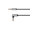 Кабель Kruger&Matz Basic Jack 3.5 mm кутовий - Jack 3.5 mm прямий спіральний (KM1242)